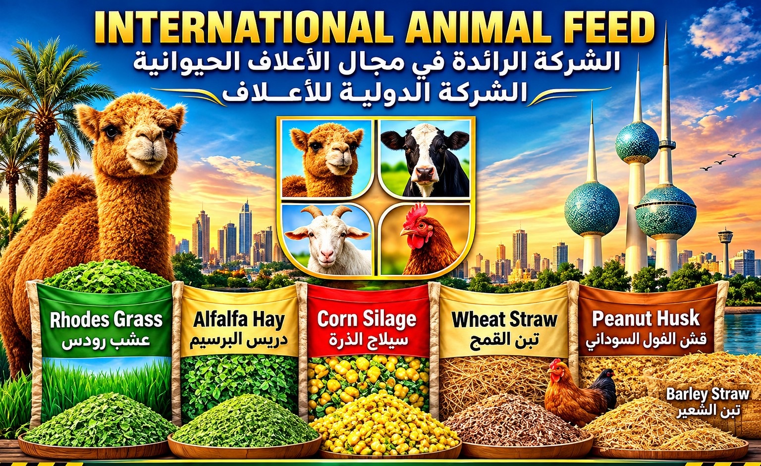 Animal feed, livestock and agricultural feed